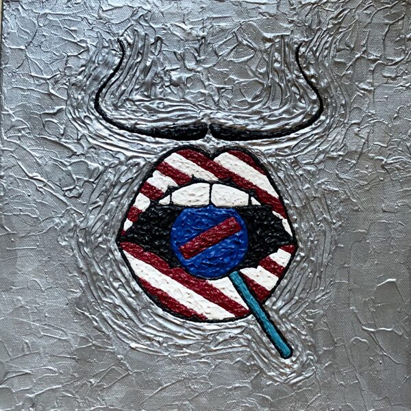 IN BETWEEN | Acrylic, mixed medium on canvas | 30cm x 30cm | 2023