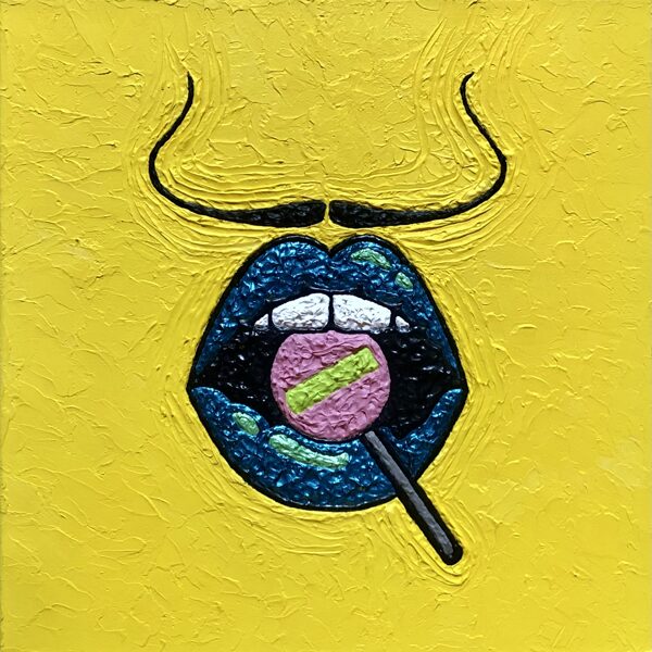 IN BETWEEN | Acrylic, mixed medium on canvas | 30cm x 30cm | 2023