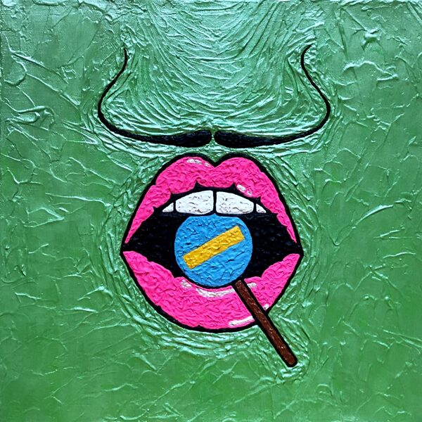 IN BETWEEN | Acrylic, mixed medium on canvas | 30cm x 30cm | 2023