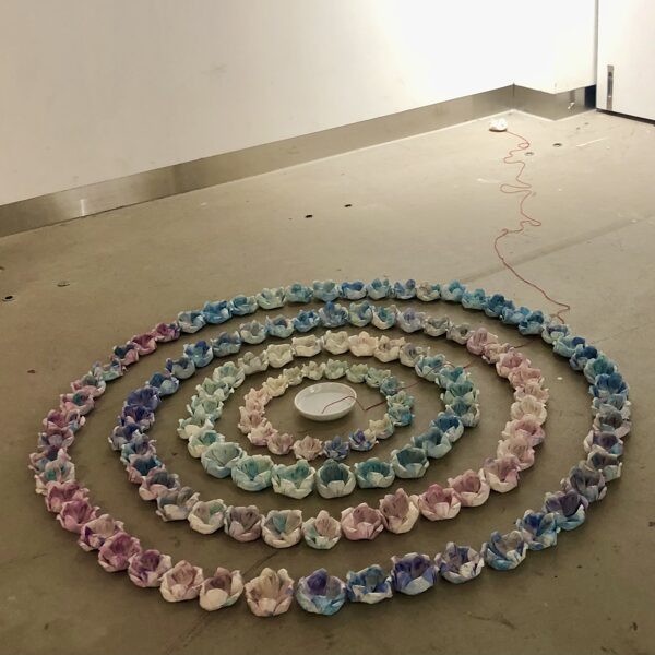 Fleeting As Water |Inkjet on rice paper,Thread,Plate|Variable size|2025