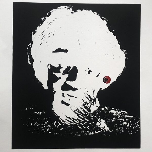 Visible. Invisible.|Etching on lino, Relief inks on paper|46x38cm|2025