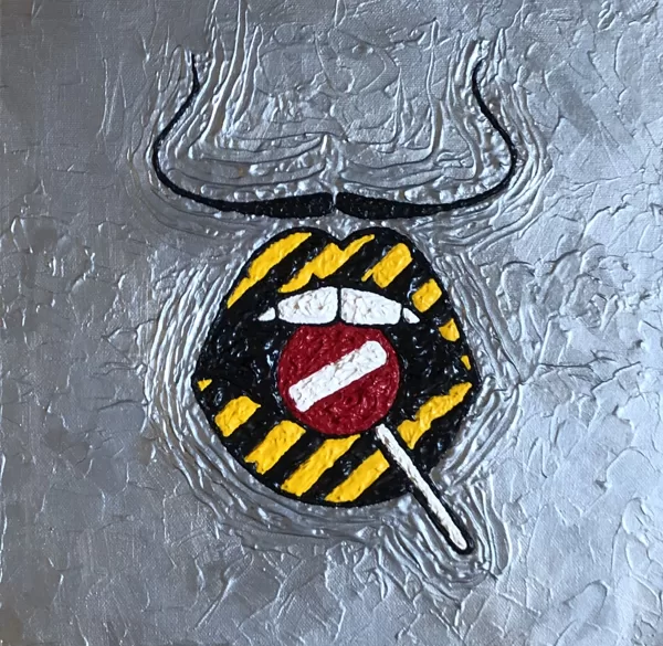 IN BETWEEN | Acrylic, mixed medium on canvas | 30cm x 30cm | 2023