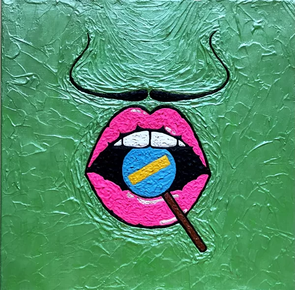 IN BETWEEN | Acrylic, mixed medium on canvas | 30cm x 30cm | 2023