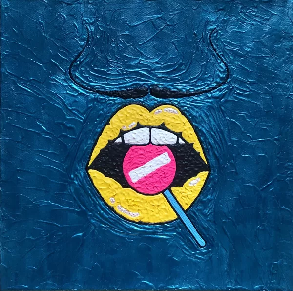 IN BETWEEN | Acrylic, mixed medium on canvas | 30cm x 30cm | 2023