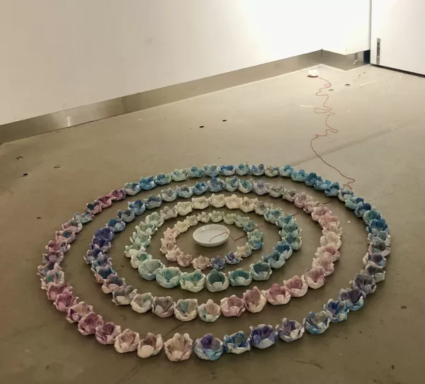 Fleeting As Water |Inkjet on rice paper,Thread,Plate|Variable size|2025