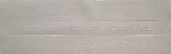 Visible. Invisible.|Embossing on paper|8.5x25.5cm|2025